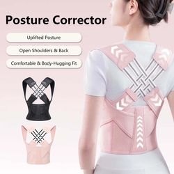 spine alignment waist trainer unisex, adjustable back support belt, posture corrector for abdominal waist correction
