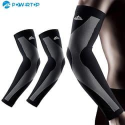 1pair compression arm sleeves, ice silk sun protection, unisex cycling sleeves against sun hands