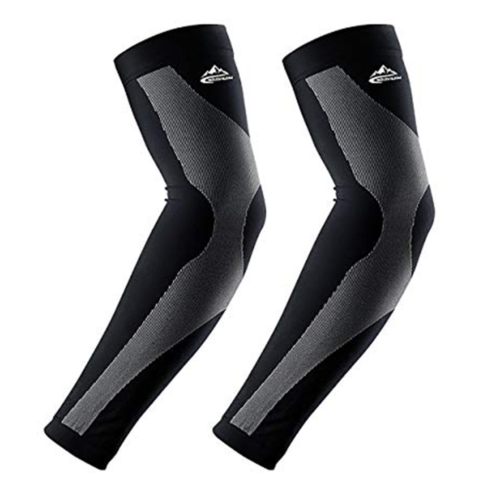 1Pair Compression Arm Sleeves, Ice Silk Sun Protection, Unisex Cycling Sleeves Against Sun Hands
