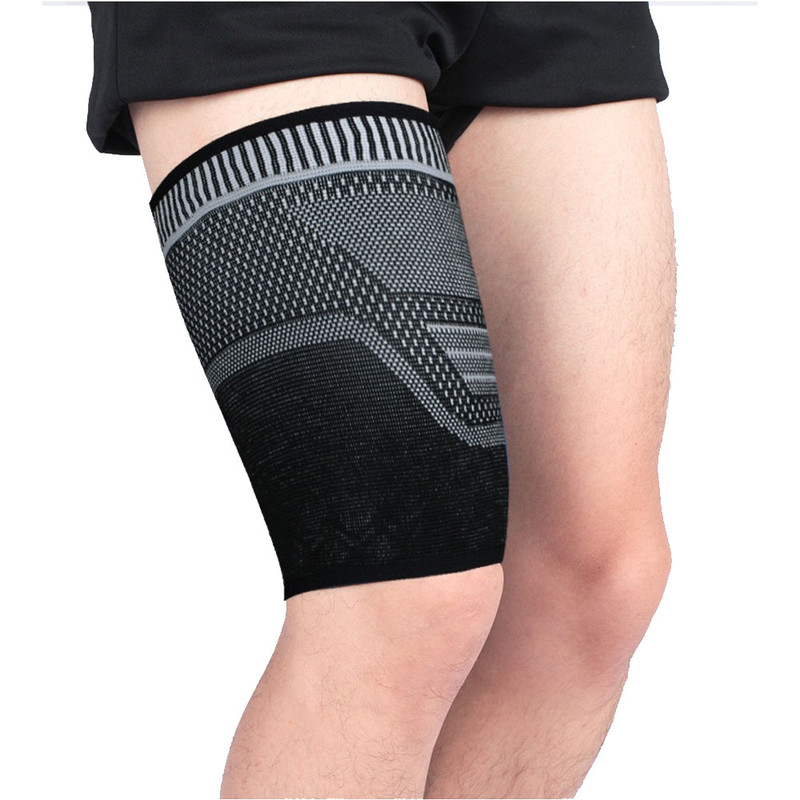 Anti-slip Breathable Quad and Hamstring Support Brace, 1Pcs Thigh Compression Sleeve, Upper Leg Compression Wrap
