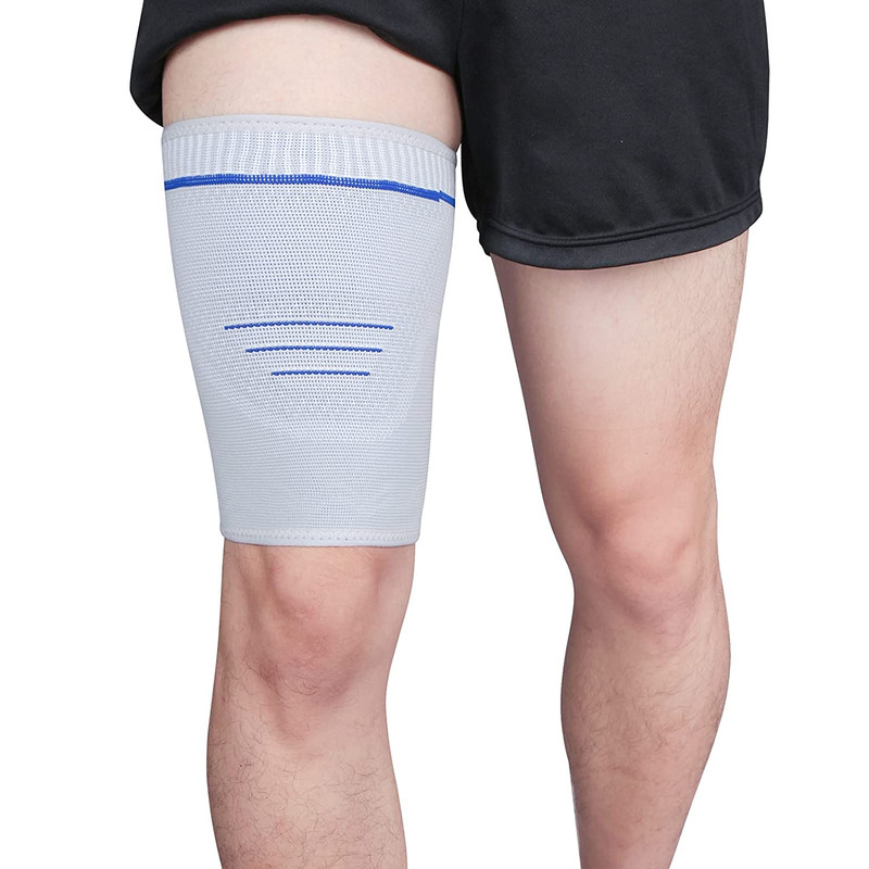 Anti-slip Breathable Quad and Hamstring Support Brace, 1Pcs Thigh Compression Sleeve, Upper Leg Compression Wrap