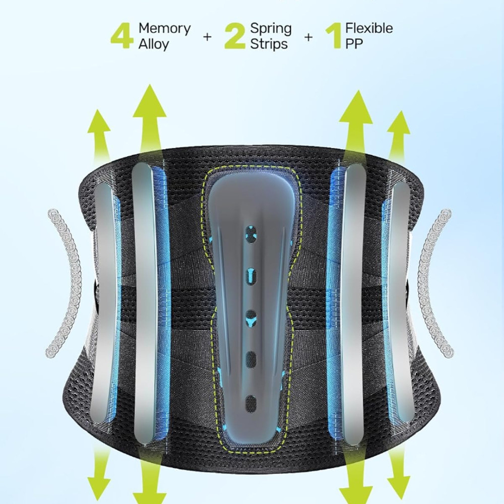 Lumbar Support Belt Back Brace For Lower Back Pain Comfortable 3D Pad Ergonomic 7 Stays Support Eas 1