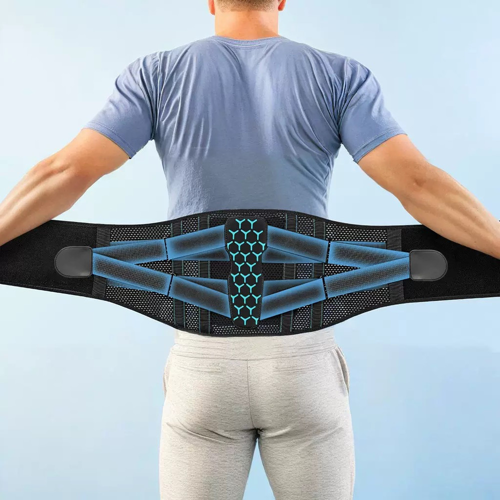Lumbar Support Belt Back Brace For Lower Back Pain Comfortable 3D Pad Ergonomic 7 Stays Support Eas 5