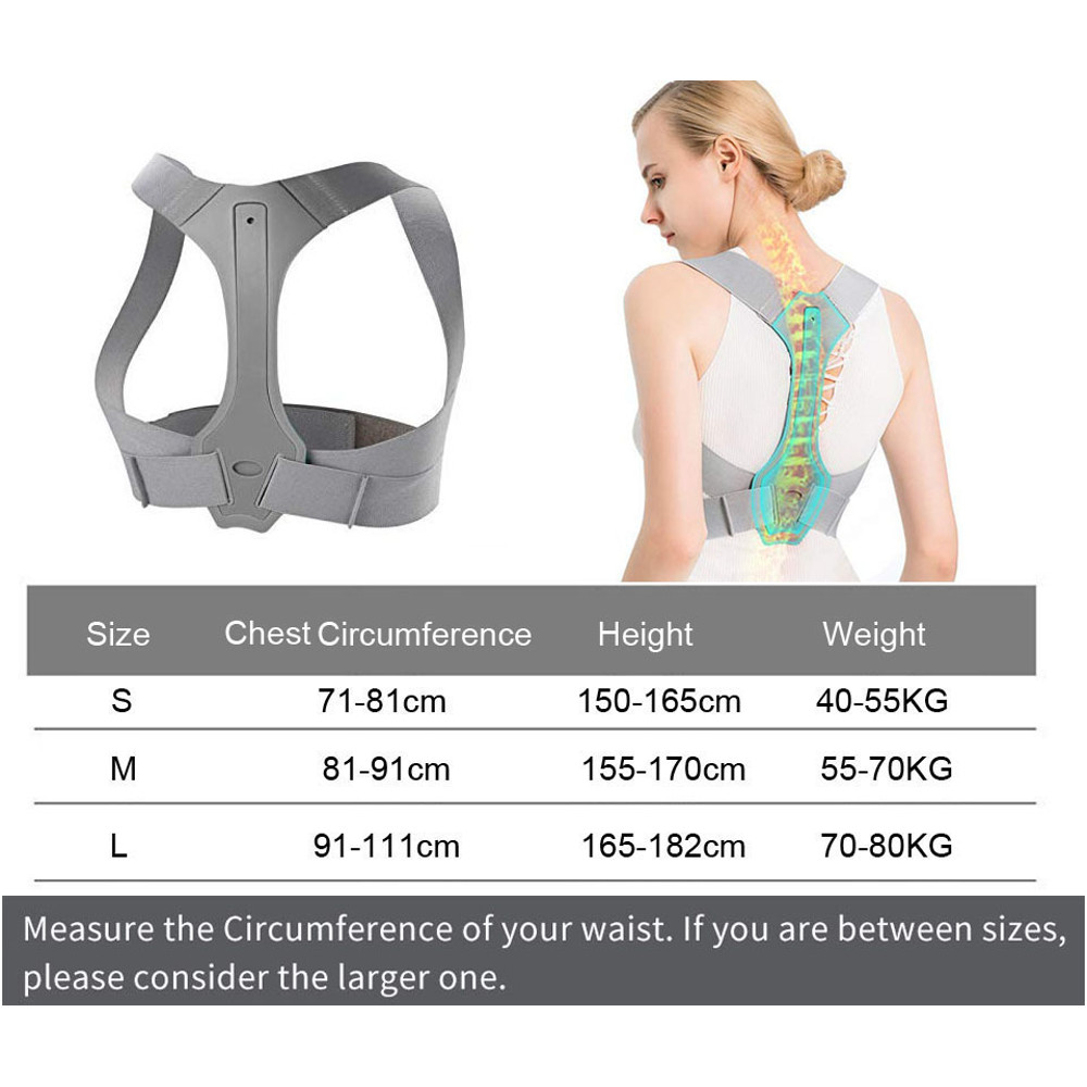 Shoulder Therapy Support Brace, Poor Posture Correction Belt, Spine & Chest Invisible for Scoliosis