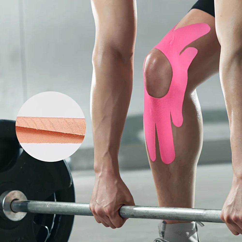 2pcs Kinesiology Tape, Sports Muscle Tape for Athletes, Self-Adhesive Elastic Knee and Achilles Tendon Support
