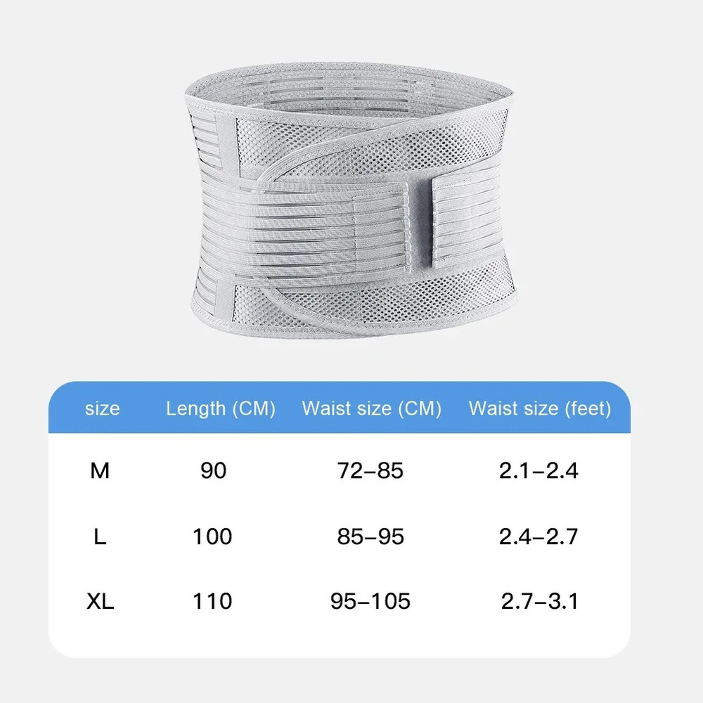 Ergonomic Back Support Belt, Spine Support Corset, Adjustable Breathable Waist Brace, Lumbar Support Belt