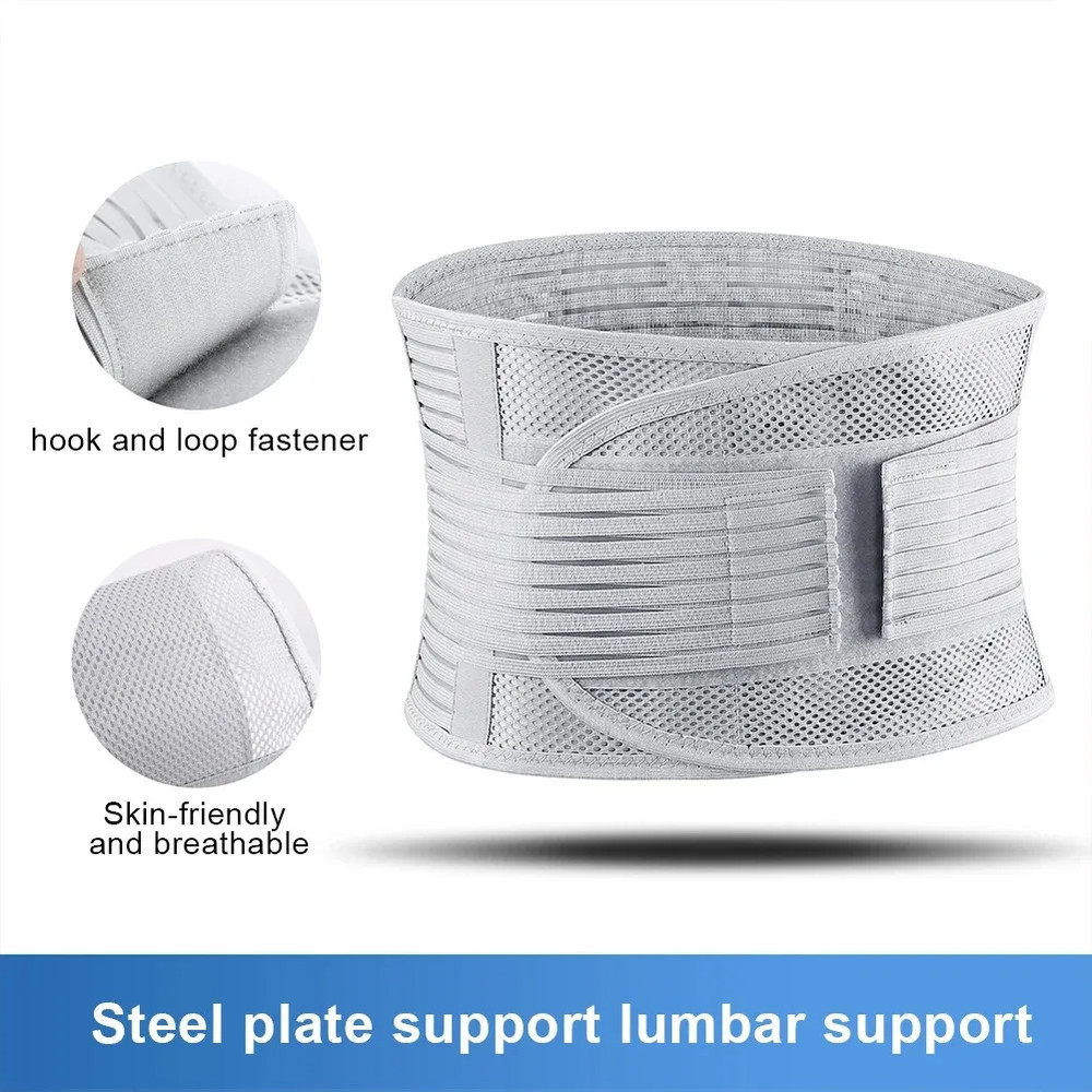 Ergonomic Back Support Belt, Spine Support Corset, Adjustable Breathable Waist Brace, Lumbar Support Belt