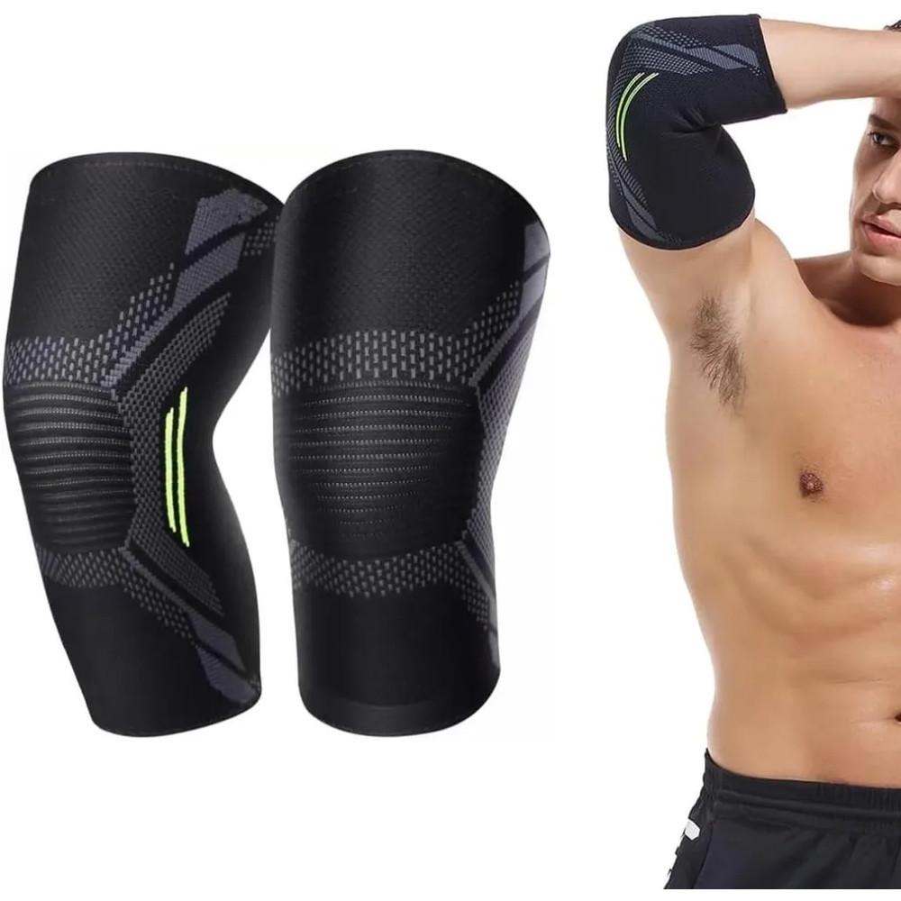 Adjustable Elbow Support Sleeve, Single Arm Sleeve for Golfer's Arbow, Tennis Elbow, Weightlifting, Tendonitis