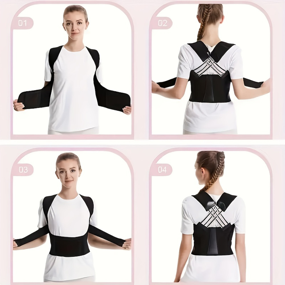 Women Men Prevent Slouching, Adjustable Back Posture Corrector Belt, Relieve Pain Posture Support