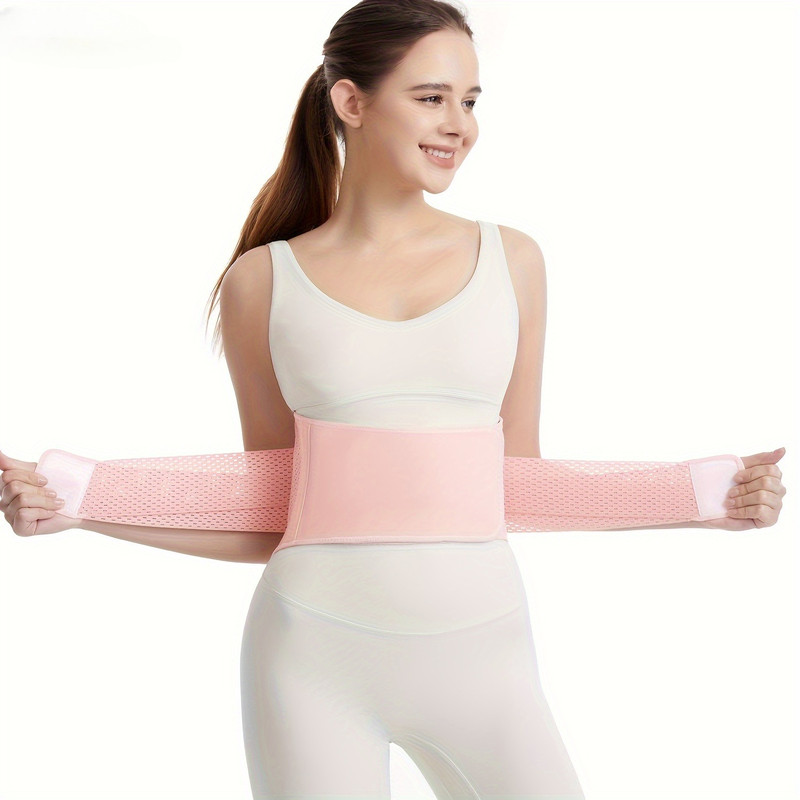 Anti-Slip Lumbar Belt, Breathable Mesh Back Support Brace, Steel Plates Adjustable Straps, Men and Women