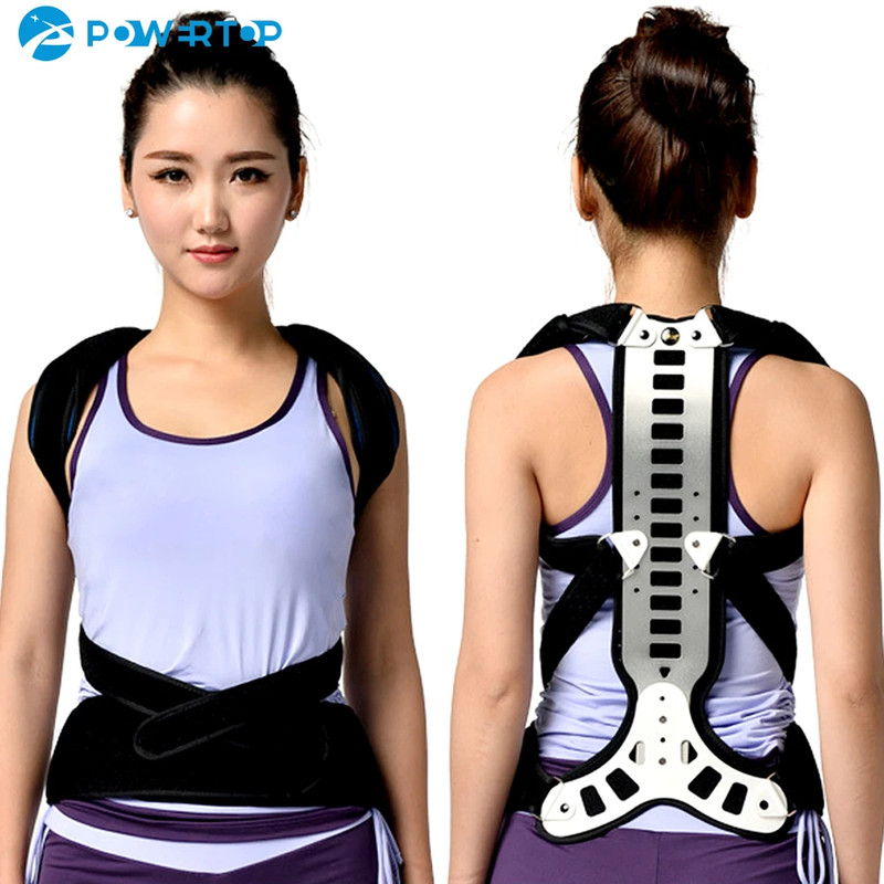 Shoulder Waist Back Posture Corrector Spine Support Brace Belt Humpback Correction Standing Sitting 0