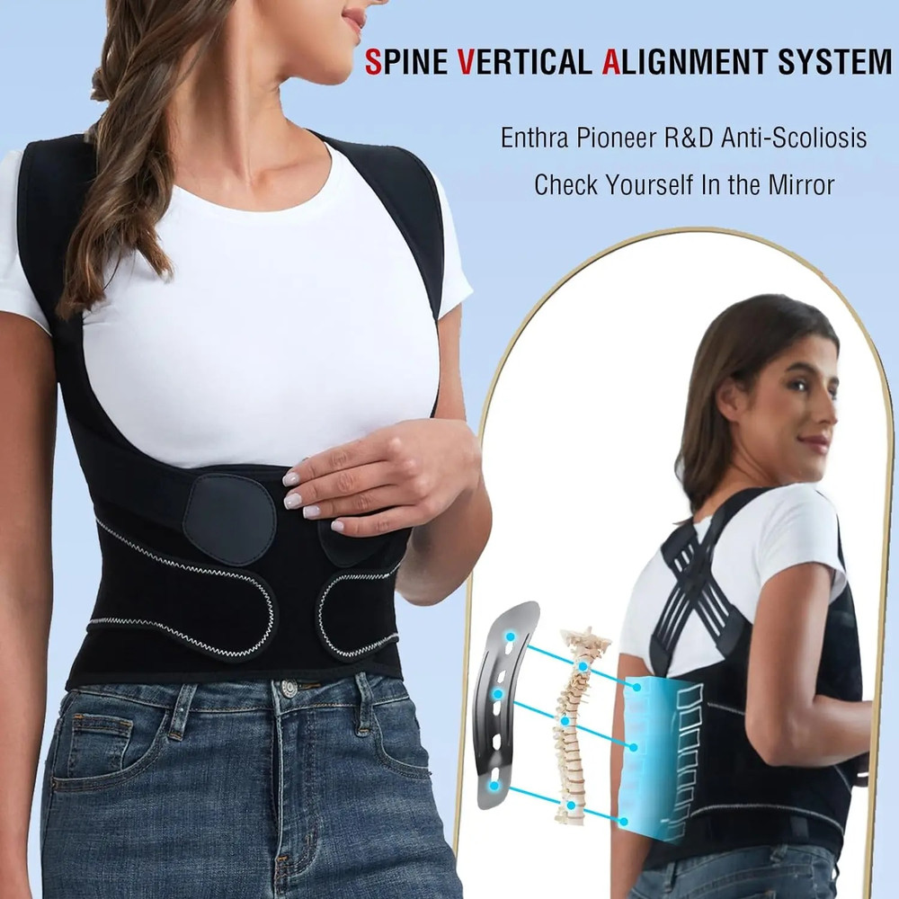 Posture Corrector Back Brace For Men Women Spine Vertical Alignment Back Straighter Lower Back Pain 3