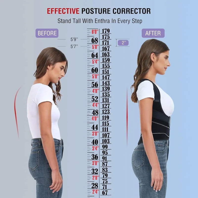 Posture Corrector Back Brace For Men Women Spine Vertical Alignment Back Straighter Lower Back Pain 4