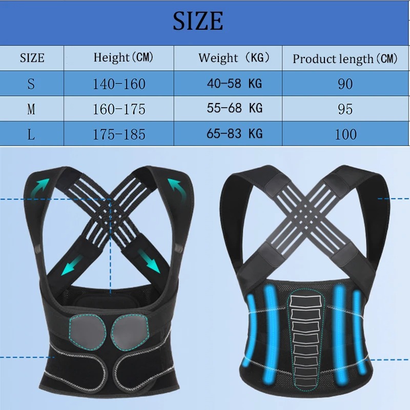 Posture Corrector Back Brace For Men Women Spine Vertical Alignment Back Straighter Lower Back Pain 5