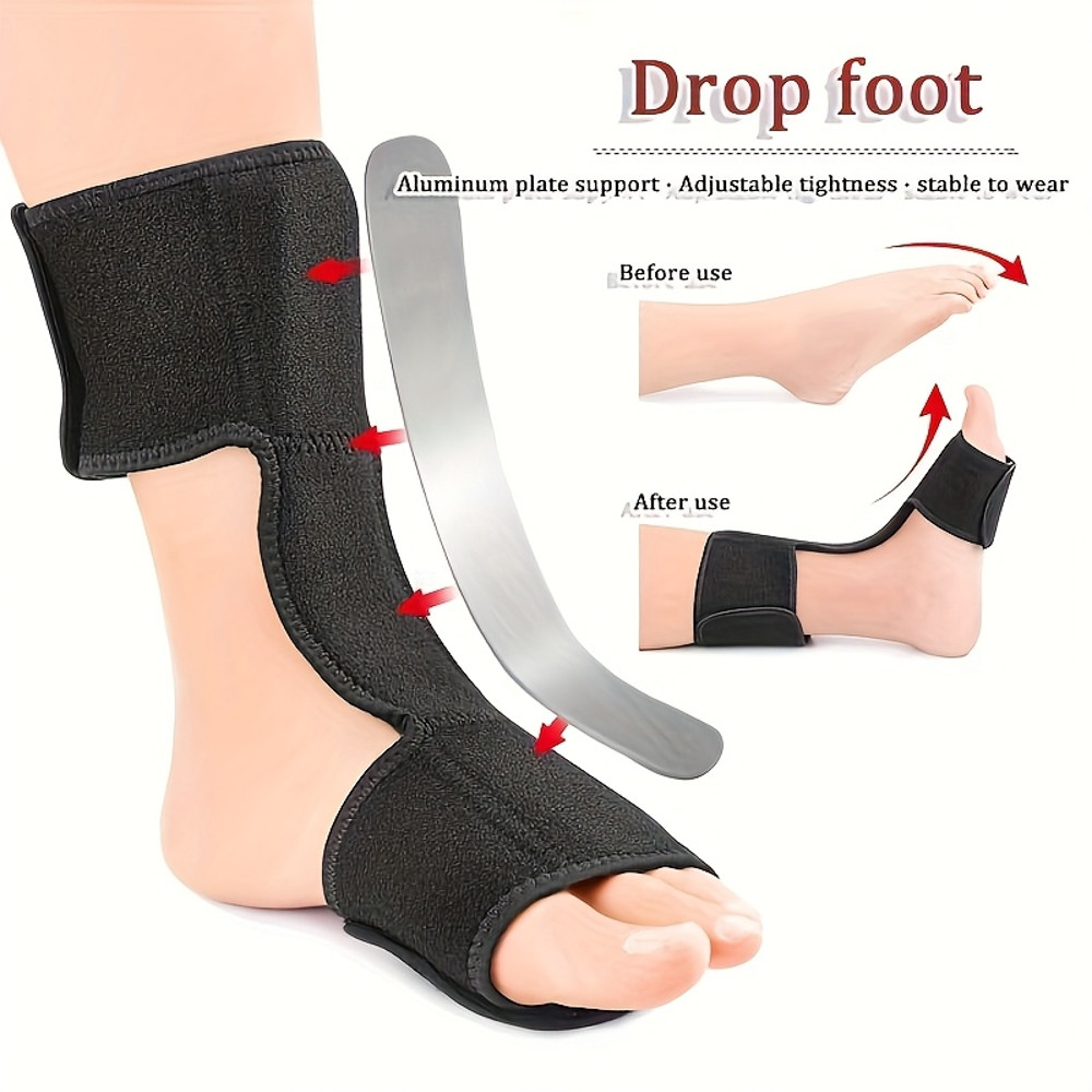 Adjustable Night Splint for Plantar Fasciitis, Foot Drop Brace, Ankle Brace for Arch Pain Achilles Comfort