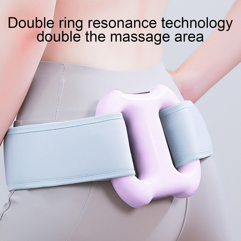 Type C Rechargeable Full Body Fascia Ring, 5-Speed Impact Silicone Ring, Ergonomic Fascia Massager with Adjustable Belt