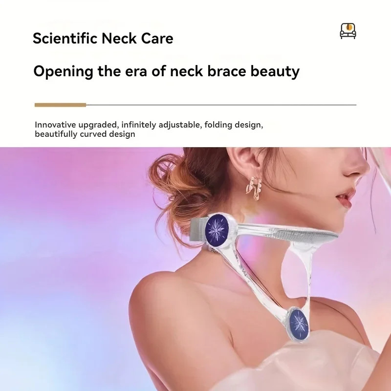 Cervical support neck brace, PP material adjustable with elastic pads anti-sagging straps improve posture