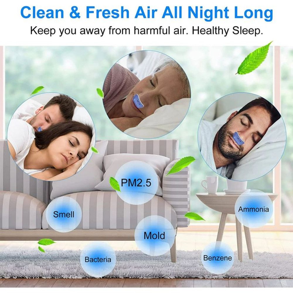 Anti Snoring Devices Upgraded, Electric Wind Speed Snore Reducing Stopper Blue Solution