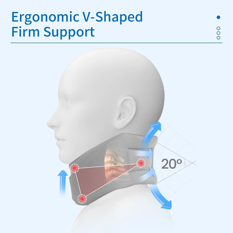 Adjustable Neck Support, Neck Brace Breathable Neck Support, Cervical Sponge Neck Protector for Sleep