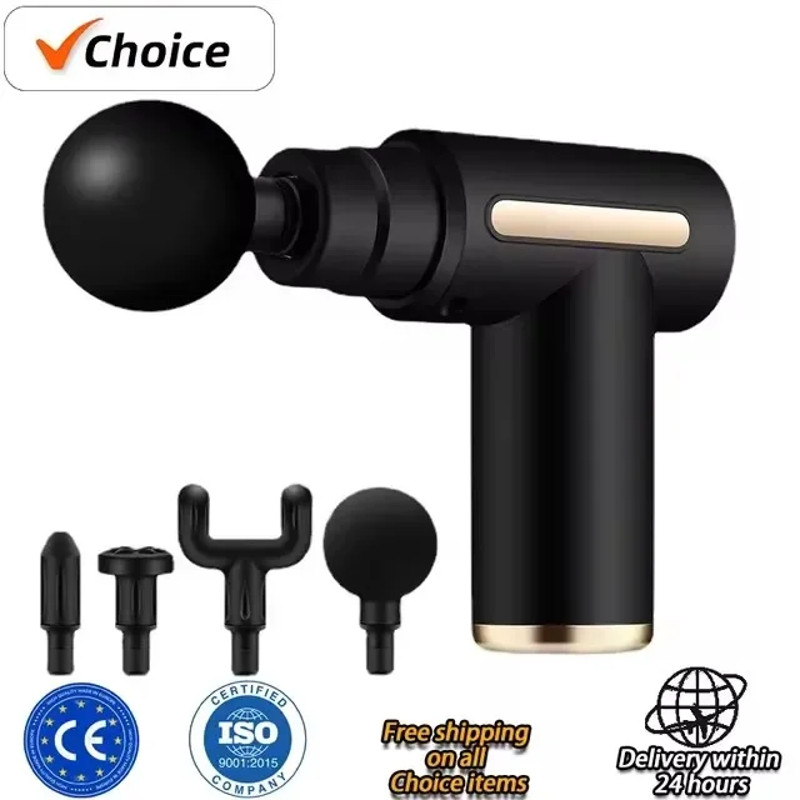 Massage Fitness Equipment Neck Grab Fascia Gun, USB Mini Muscle Relaxation Vibrating Gun Rod