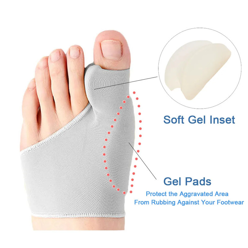 Hallux Valgus Bunion Corrector Toe Separator Sock, Feet Bone Thumb Adjuster Correction