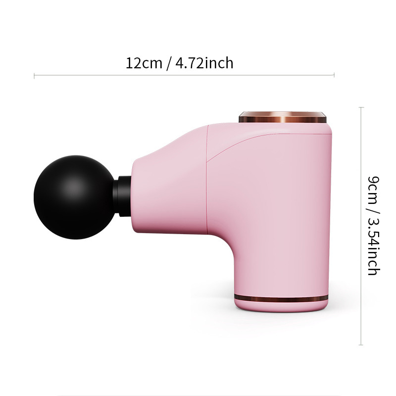 Ultra Quiet Compact Mini Portable Fascia Gun, 900mAh Brushless Motor Rechargeable, 4 Switchable Massage Heads