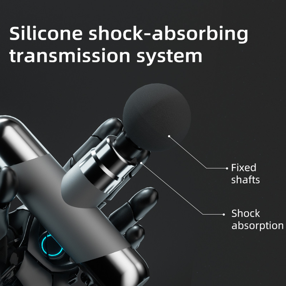 Portable Fascia Gun Rechargeable with 4 Massage Heads, Meets Massage Needs of Different Body Parts