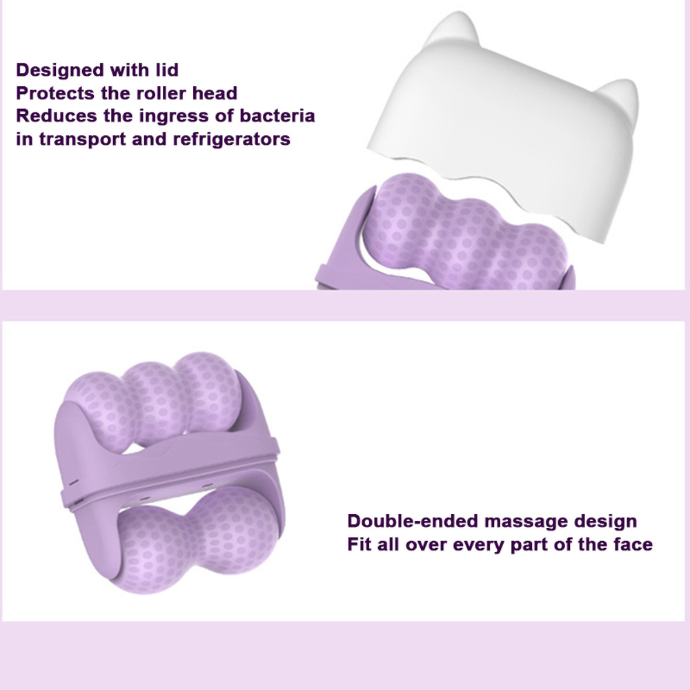 Ice Compress Machine, Double-Ended Face Body Roller, Manual Ice Massager