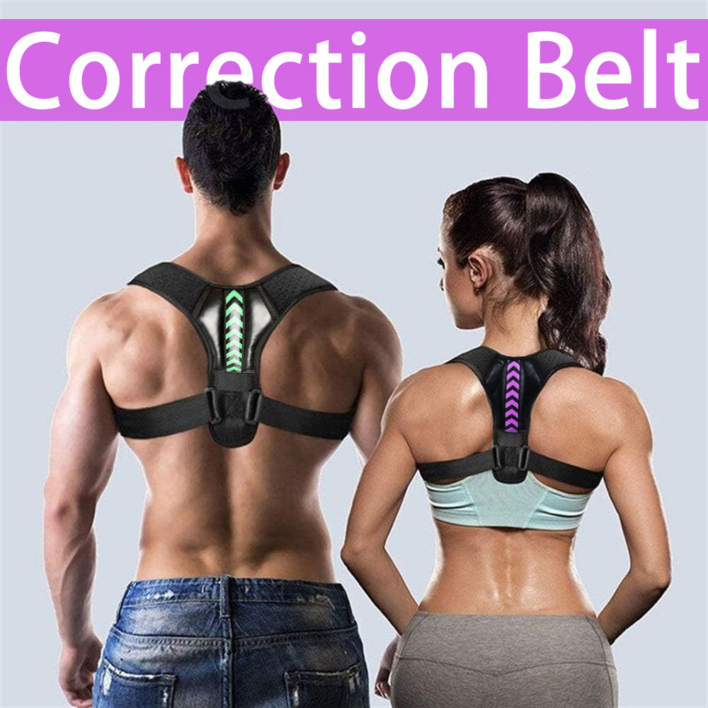 Back Shoulder Posture Corrector Belt, Adjustable Clavicle Spine Support, Upper Back Neck Brace for Pain Relief and Body