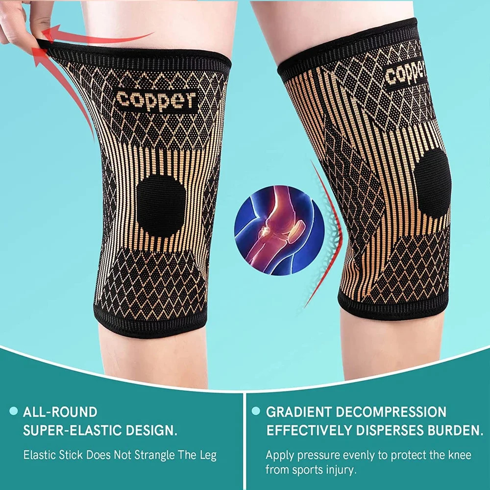 Compression Sleeve for Sports, Knee Pain Relief, Copper Knee Brace for Arthritis Pain, Copper Knee Sleeve for Knee Pain