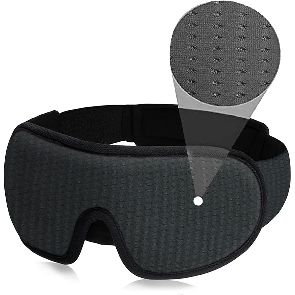 Soft Padded Sleep Eye Mask 3D Mask For Sleep Blockout Blindfold Fabric Cover Shade Eyepatch 11