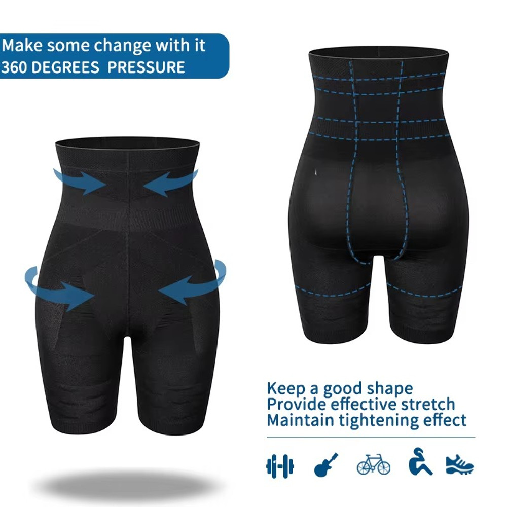 High Waisted Slimming Underwear Men Body Shaper Tummy Control Shorts Shapewear Belly Girdle Boxer B 2