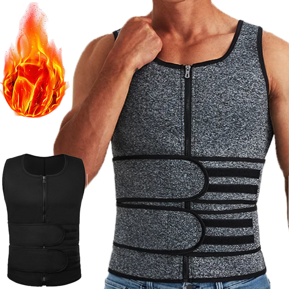 Slimming Shirt Sauna Sweat Vest Men Body Shaper Waist Trainer Vest Fat Burner Workout Tank Tops Com 0
