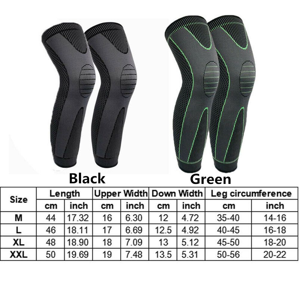 Compression Knee Support Sleeve, 1PC Long Full Legs Sleeve, Running Gym Sport Knee Pads Arthritis