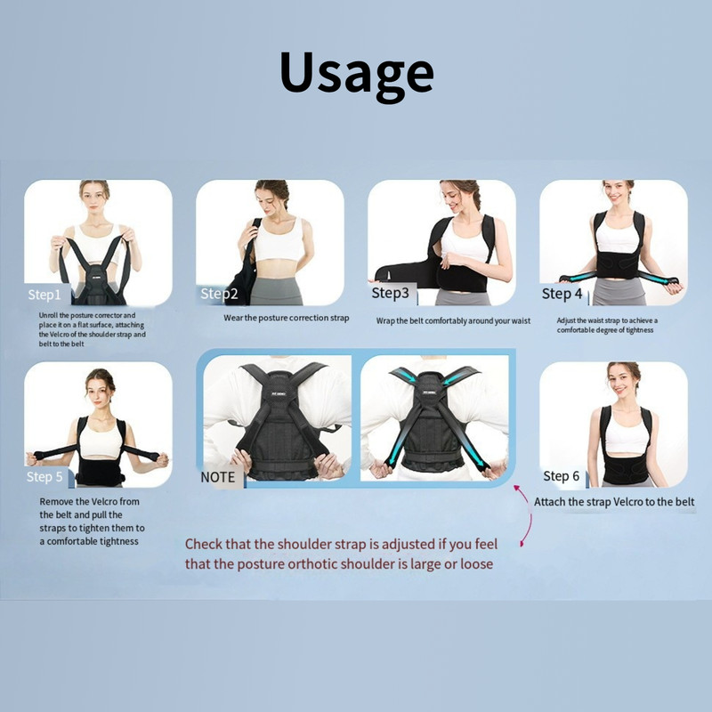 Posture Corrector Back Straightener, Back Support Brace for Women and Men, Hunchback and Scoliosis Correction