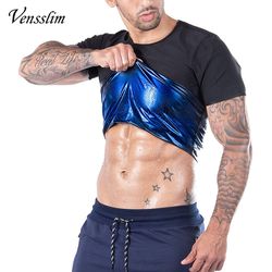 vensslim men workout fat burner vest, sauna suit sweat heat trapping, slimming body shaper tank top, waist trainer fit