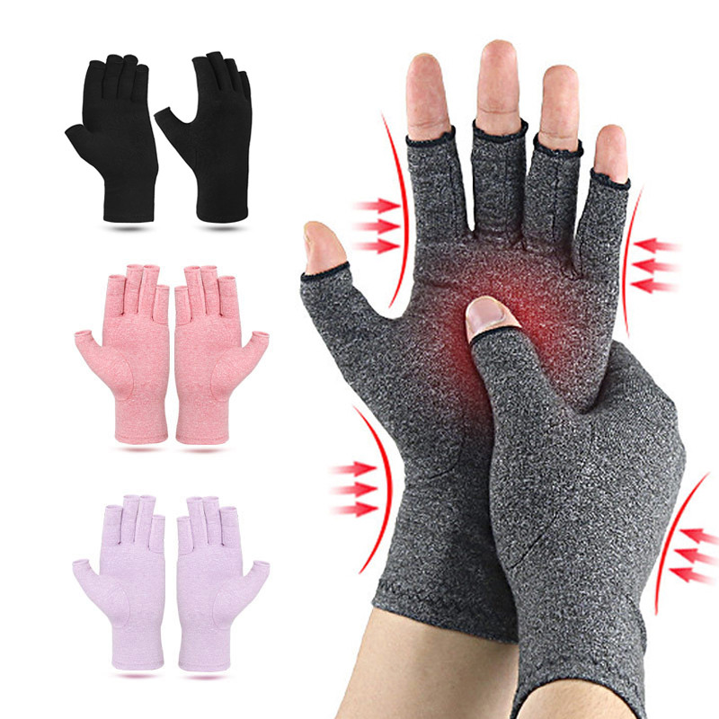 Relieve Hand Discomfort Pair, Fingerless Compression Gloves