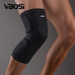 1 pc compression breathable knee support sleeve, elastic for cycling running basketball