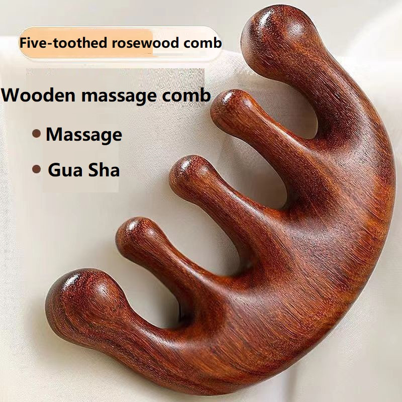Wooden Massage Comb, Wood Massager, Scalp Head Oil Massager, Scalp Hair Comb