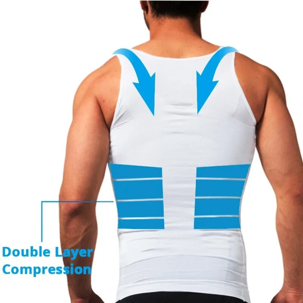 Slimming Compression Vest Men Body Shaper Waist Trainer Tank Top Seamless Undershirt Belly Control 1