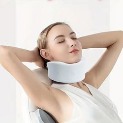 foam-filled cervical support, adjustable neck brace, traction device for neck stabilization & pressure relief
