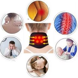 magnetic self-heating neck support brace, cervical massage for warmth and relaxation, reusable