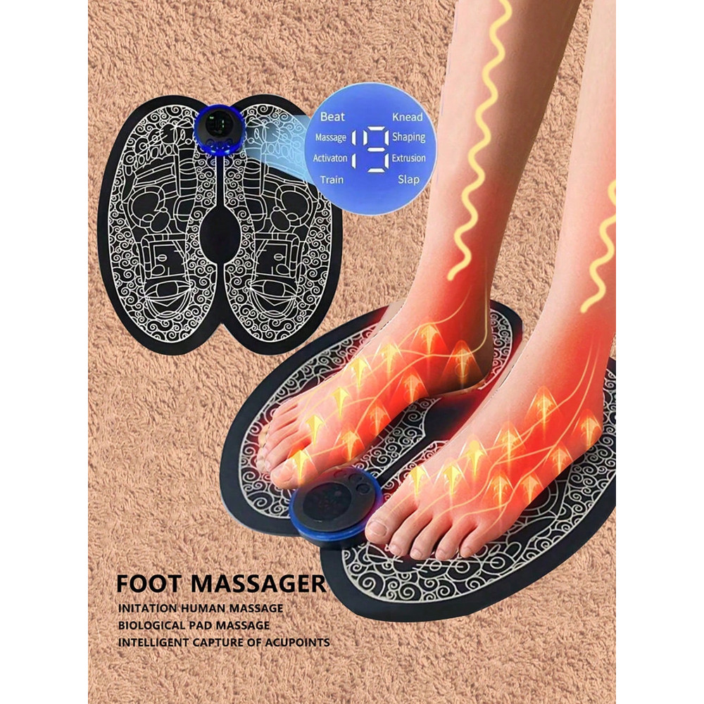 Electric Rechargeable Foot Massager, Improves Circulation, Relaxes Muscles