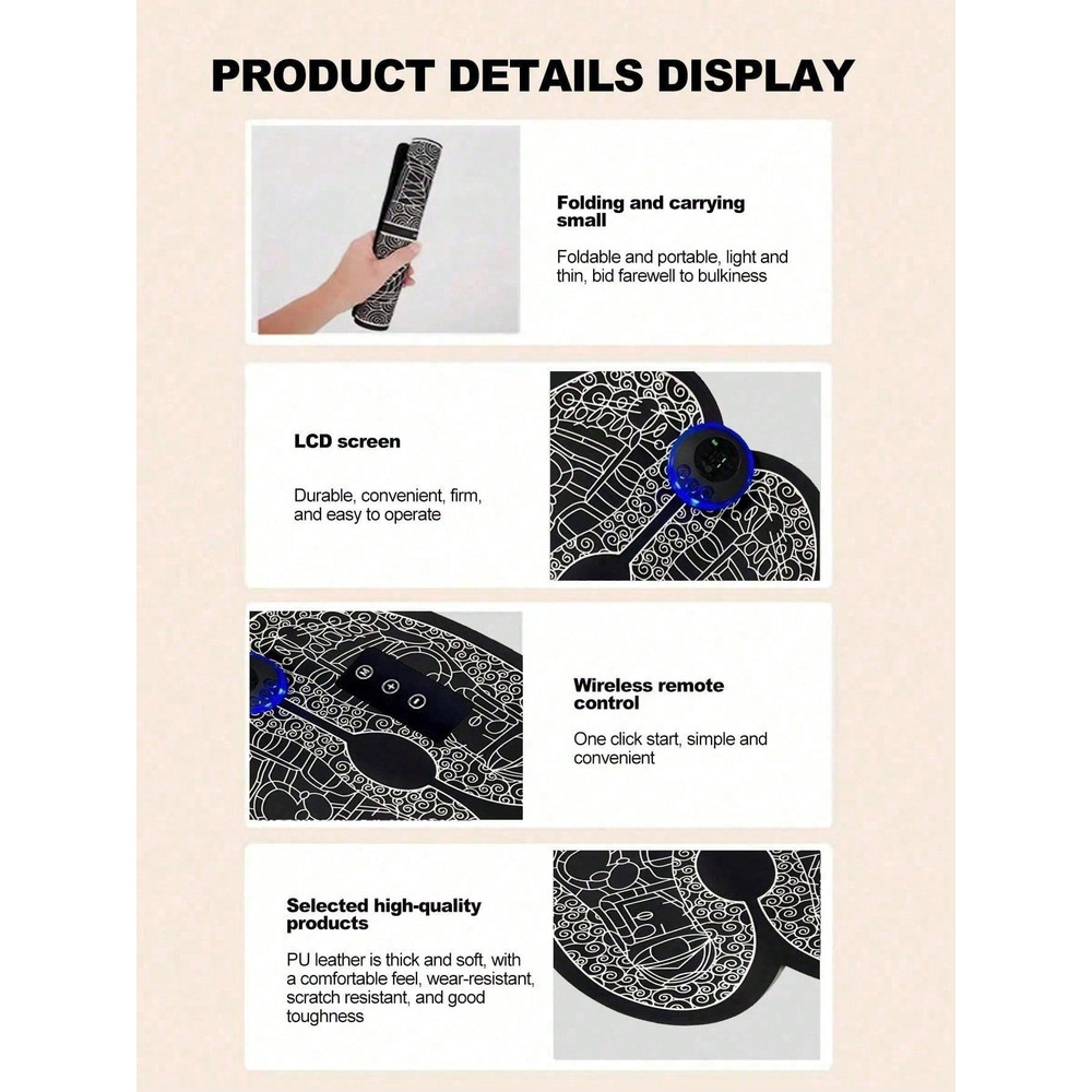 Electric Rechargeable Foot Massager, Improves Circulation, Relaxes Muscles