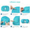 Portable Inflatable Flocking Neck Pillow, Self-Fill & Foldable, Ideal For Outdoor Travel Business Trips Camping