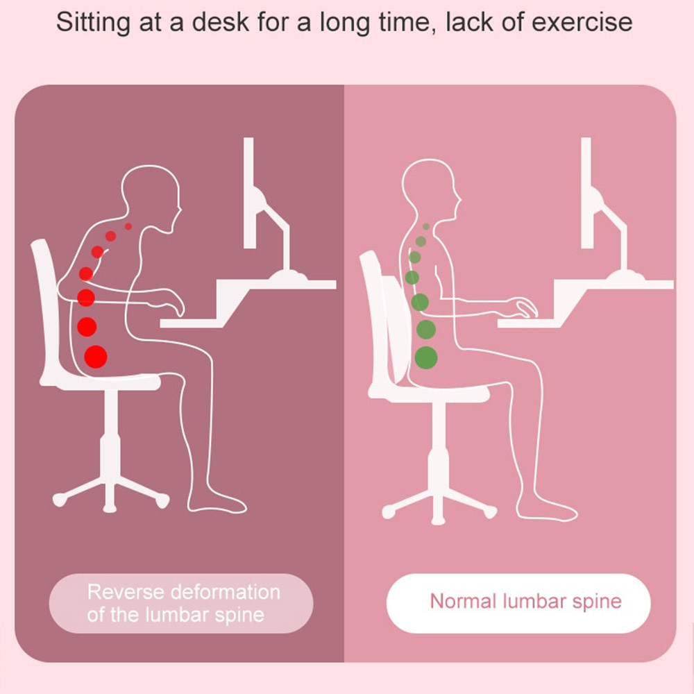 Neck Lumbar Back Stretcher Pillow, Waist Support Massager for Back, Herniated Disc Relief