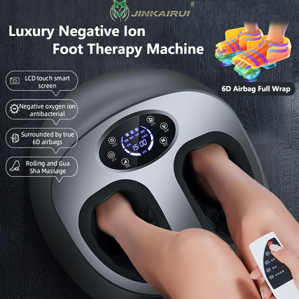 Heated Balance Foot Massager, Smart Airbag Wrap, Pneumatic Well, Stretching Up, With Remote Control