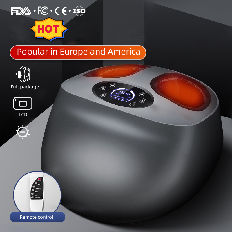 Heated Balance Foot Massager, Smart Airbag Wrap, Pneumatic Well, Stretching Up, With Remote Control