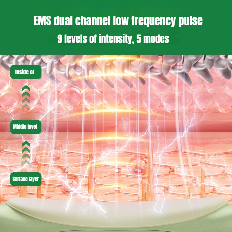 Pulse Heat Lumbar Vertebra Massager Lift Massager Waist Curvature Improvement Compress 3