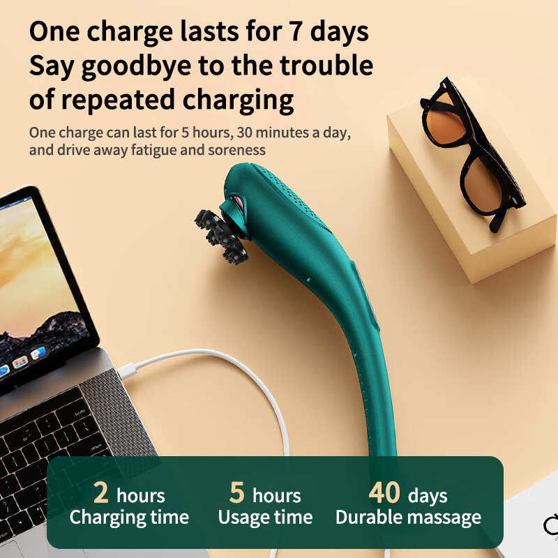 Electric Heating Massage Hammer Stick Wireless Handheld Instrument Cervical Vertebra Waist Tapping 1